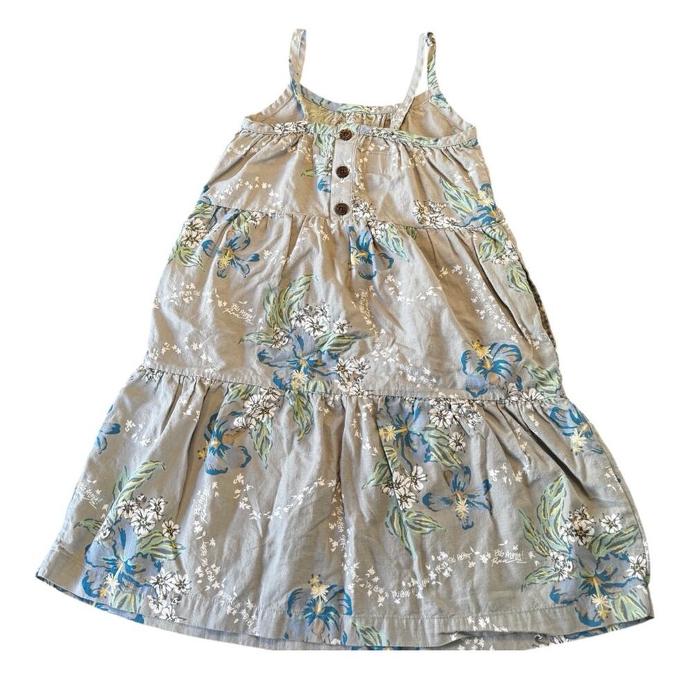 Patagonia Girls Aloha Dress Gray with Blue and Yellow Accents Small (7-8)